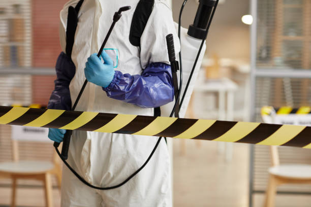 Professional Blood Cleanup technician working in East Marion, NY